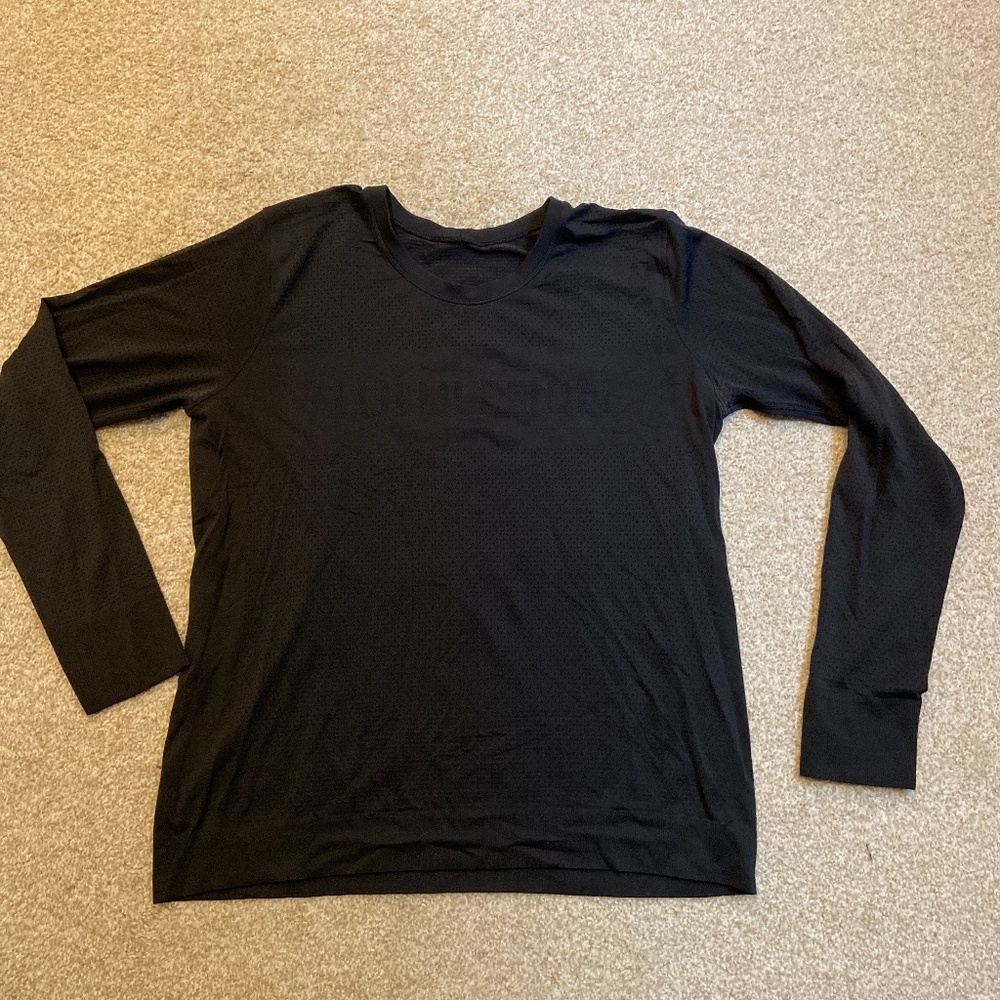 Lululemon Relaxed Swiftly long sleeve shirt, size 10, black